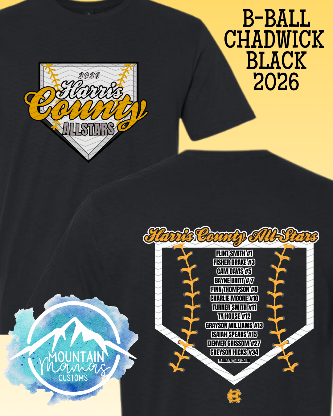 2026 AllStars B-Ball Black Team Roster