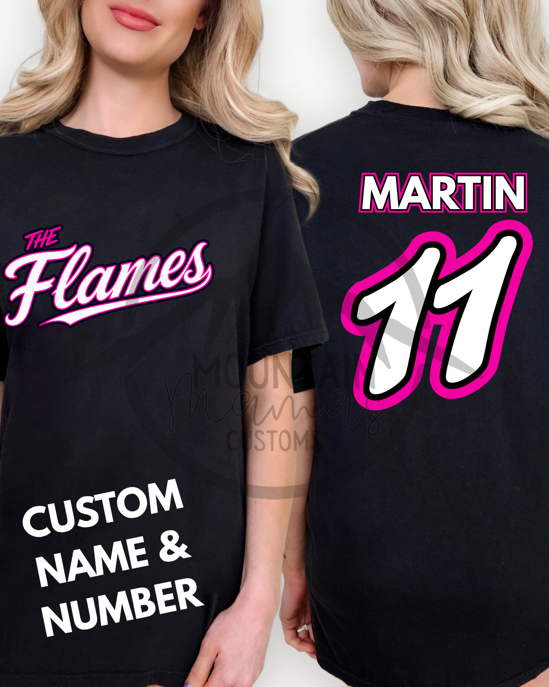 The Flames Custom Name and Number