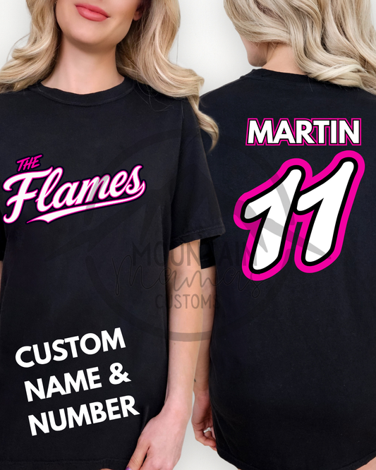 The Flames Custom Name and Number