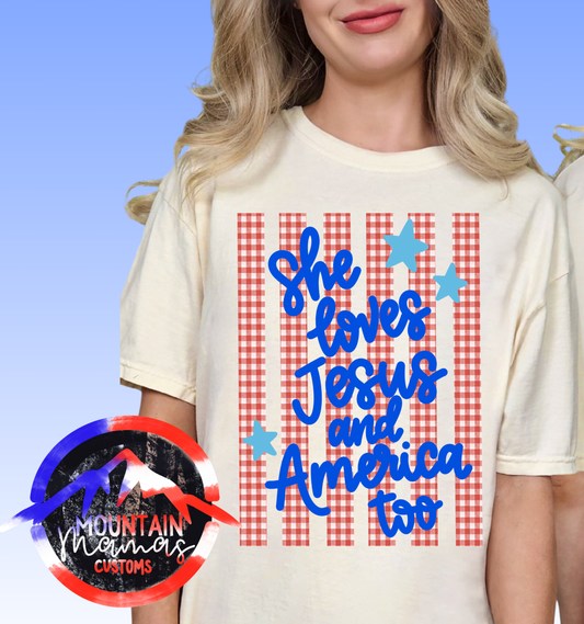 She Loves Jesus (Red/Ivory)