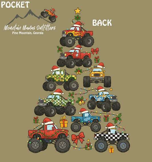 Monster Truck Christmas Truck Youth
