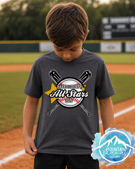 Harris County All Stars 2026 Baseball (Roster on Back)
