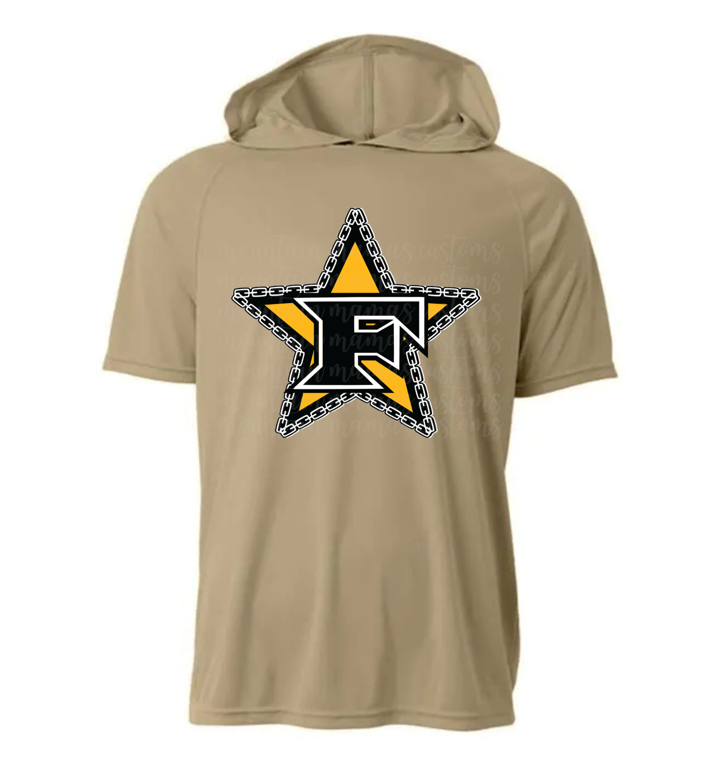 Black and Gold Chain Star
