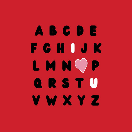 A B C D..I love you