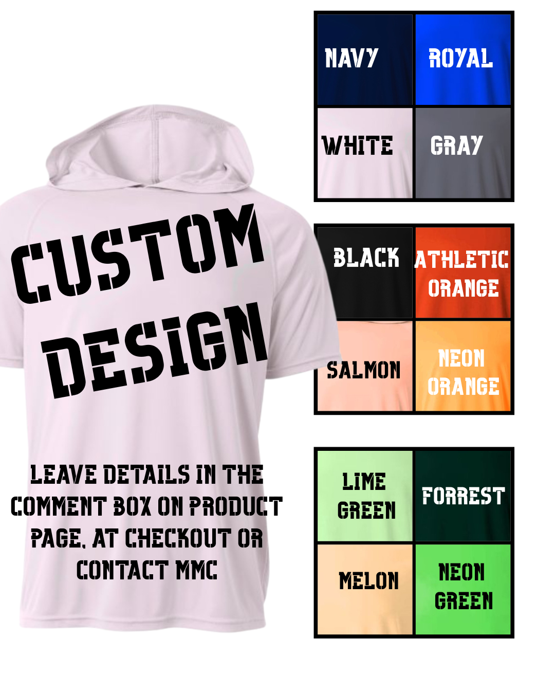 Youth Dri fit short sleeve hoodies
